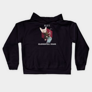 RPG cat mage Kids Hoodie